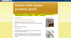 Desktop Screenshot of goldenwebspider.blogspot.com