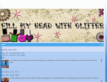 Tablet Screenshot of fillmyheadwithglitter.blogspot.com