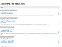 Tablet Screenshot of marketingforrealestate.blogspot.com