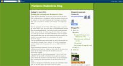 Desktop Screenshot of mariannehedenbro.blogspot.com