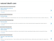 Tablet Screenshot of naturaldeathcare.blogspot.com