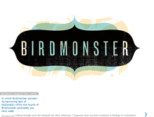 Tablet Screenshot of birdmonster.blogspot.com
