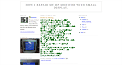 Desktop Screenshot of hp-monitor-repair-tips.blogspot.com