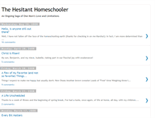 Tablet Screenshot of hesitanthomeschooler.blogspot.com