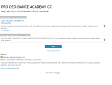 Tablet Screenshot of prodeodanceacademy.blogspot.com