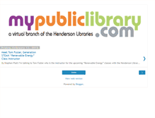 Tablet Screenshot of hendersonlibraries.blogspot.com