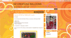 Desktop Screenshot of mzcreationsballoons.blogspot.com