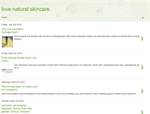 Tablet Screenshot of lovenaturalskincare.blogspot.com