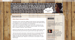 Desktop Screenshot of jacindasthoughts.blogspot.com