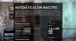 Desktop Screenshot of matematicassinmaestro.blogspot.com