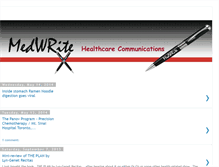 Tablet Screenshot of medwritehealthcarecommunications.blogspot.com