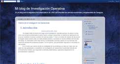 Desktop Screenshot of blog-investigacionoperativa.blogspot.com