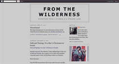 Desktop Screenshot of fromthewilderness.blogspot.com