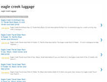 Tablet Screenshot of eaglecreekluggagesreview.blogspot.com