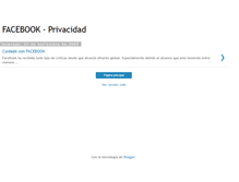 Tablet Screenshot of facebookprivacidad.blogspot.com