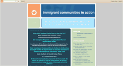 Desktop Screenshot of immigrantcommunitiesinaction.blogspot.com