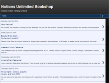 Tablet Screenshot of notionsunlimitedbookshop.blogspot.com