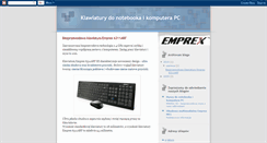 Desktop Screenshot of klawiatury-emprex.blogspot.com