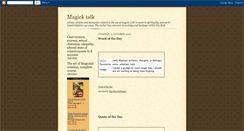 Desktop Screenshot of magick-talk.blogspot.com