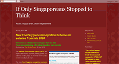 Desktop Screenshot of ifonlysingaporeans.blogspot.com