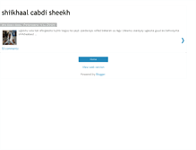 Tablet Screenshot of cabdishiikh.blogspot.com