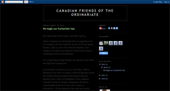 Desktop Screenshot of friendsoftheordinariatecanada.blogspot.com