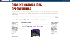 Desktop Screenshot of currentnigerianjobsopportunities.blogspot.com