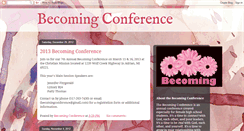 Desktop Screenshot of becomingconference.blogspot.com