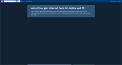 Desktop Screenshot of aircelfreegprshack.blogspot.com
