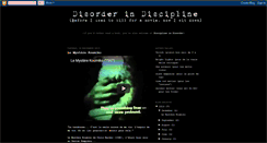 Desktop Screenshot of disorderindiscipline.blogspot.com
