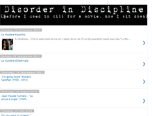 Tablet Screenshot of disorderindiscipline.blogspot.com