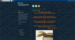 Desktop Screenshot of doraalanguagearts.blogspot.com