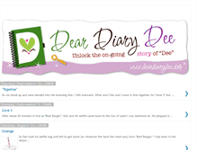 Tablet Screenshot of deardiarydee.blogspot.com