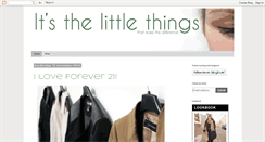 Desktop Screenshot of its-thelittlethings.blogspot.com