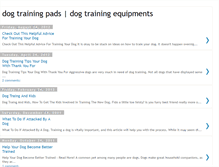 Tablet Screenshot of dog-training-pads.blogspot.com