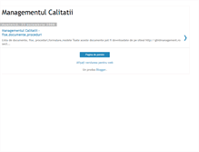 Tablet Screenshot of managementul-calitatii.blogspot.com