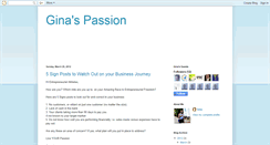 Desktop Screenshot of ginaspassion.blogspot.com