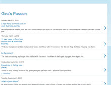 Tablet Screenshot of ginaspassion.blogspot.com