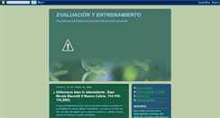 Desktop Screenshot of evaluacionyentrenamiento.blogspot.com