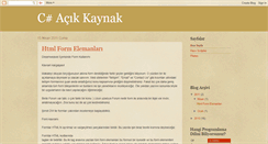 Desktop Screenshot of csharpacikkaynak.blogspot.com