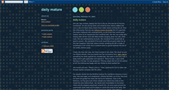 Desktop Screenshot of daily-mature.blogspot.com