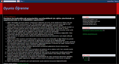 Desktop Screenshot of oyunlaogrenme.blogspot.com