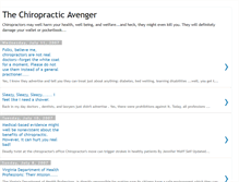 Tablet Screenshot of chiropracticavenger.blogspot.com
