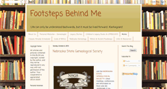 Desktop Screenshot of footstepsbehindme.blogspot.com