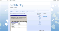 Desktop Screenshot of biztalk2010changes.blogspot.com