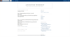 Desktop Screenshot of ancestorworship.blogspot.com