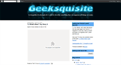 Desktop Screenshot of geeksquisite.blogspot.com