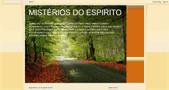 Desktop Screenshot of misteriosdoespirito.blogspot.com