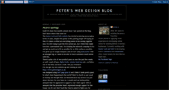 Desktop Screenshot of peterswebdesignblog.blogspot.com