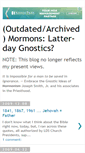 Mobile Screenshot of mormon-gnostics.blogspot.com